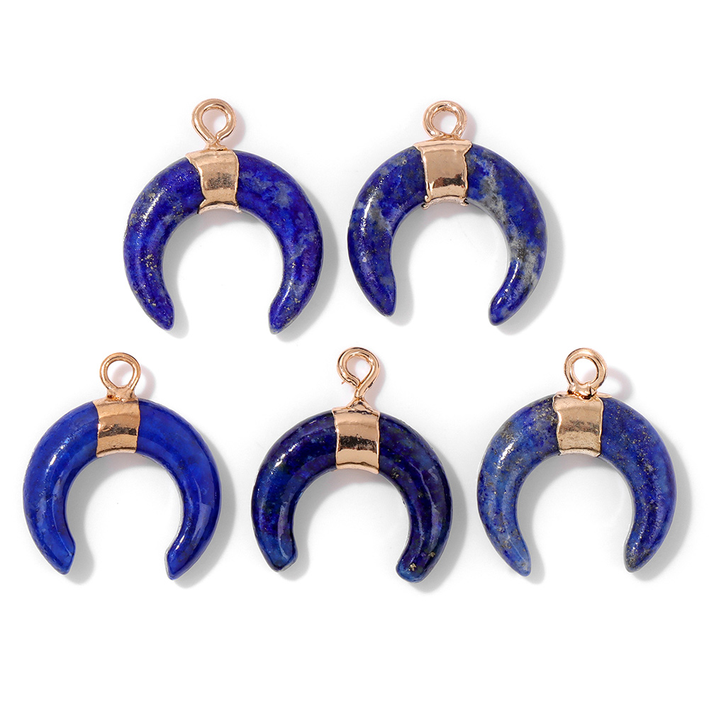 5 buah/lot liontin batu Lapis  - Jewelry Making Gemstones ulasan dan harga