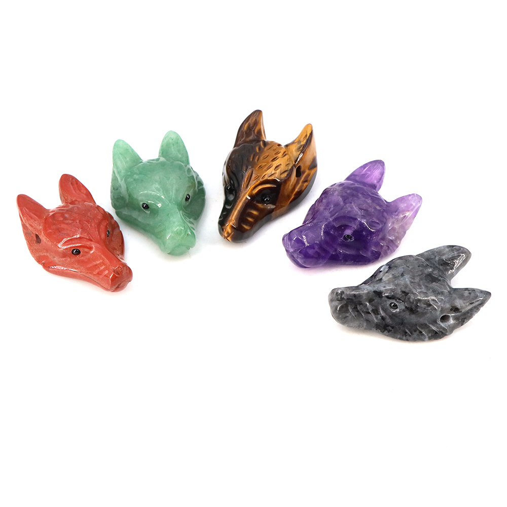 Liontin Batu Kepala Serigala 4 - Jewelry Making Gemstones ulasan dan harga