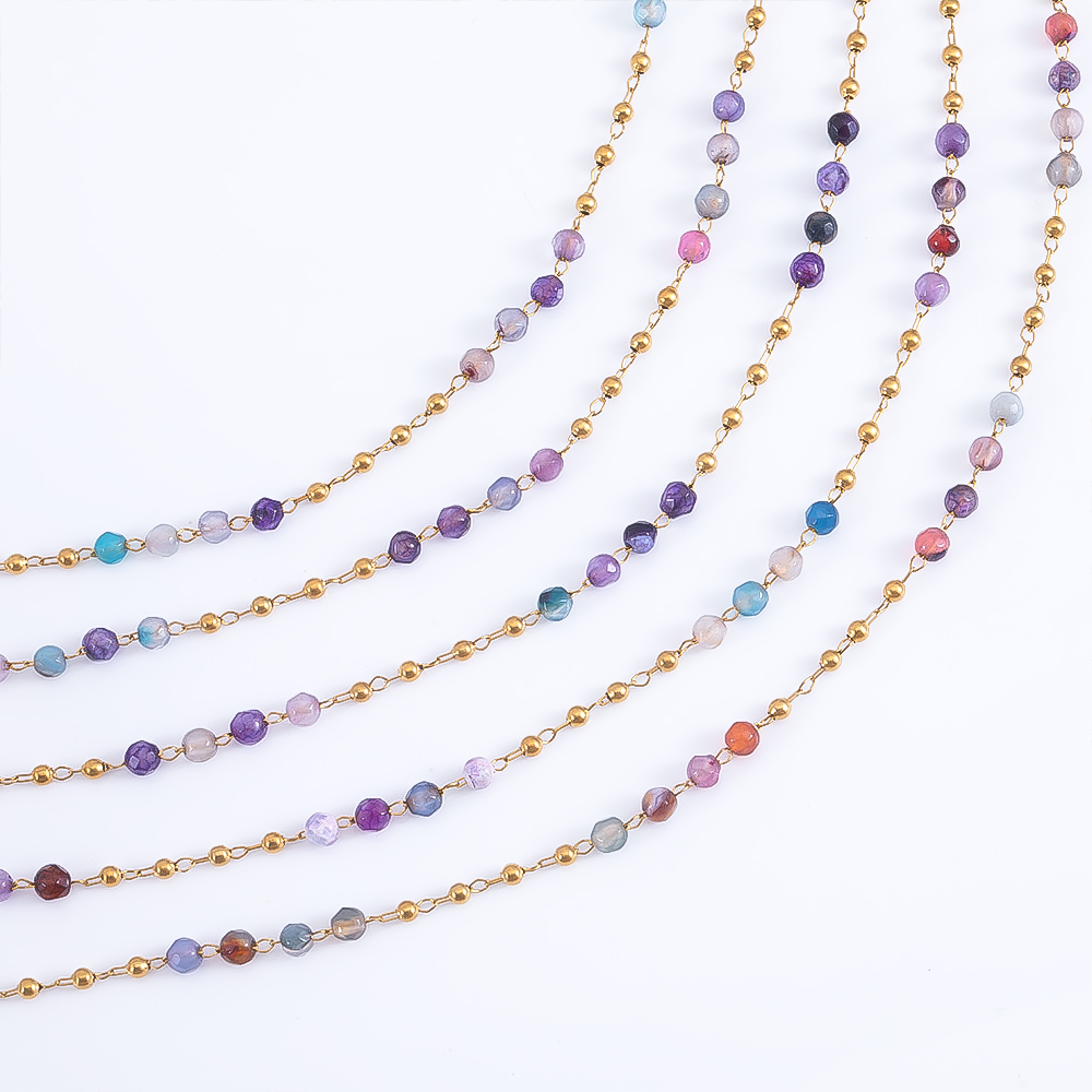 Rantai Manik-manik Kristal Tra - Jewelry Making Gemstones ulasan dan harga