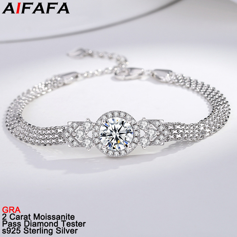 Baru 2 Karat D Warna VVS1 Mois - Lobster Clasp Silver ulasan dan harga
