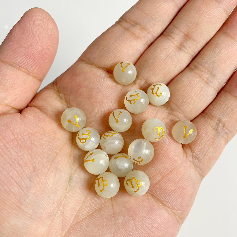Grosir 12 zodiak Mooonstone Ch - Jewelry Making Gemstones ulasan dan harga